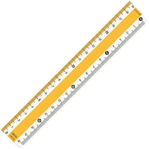 共栄プラスチック カラー直線定規 18cm イエロー CPK-18-Y 600-5988 共栄プラスチック