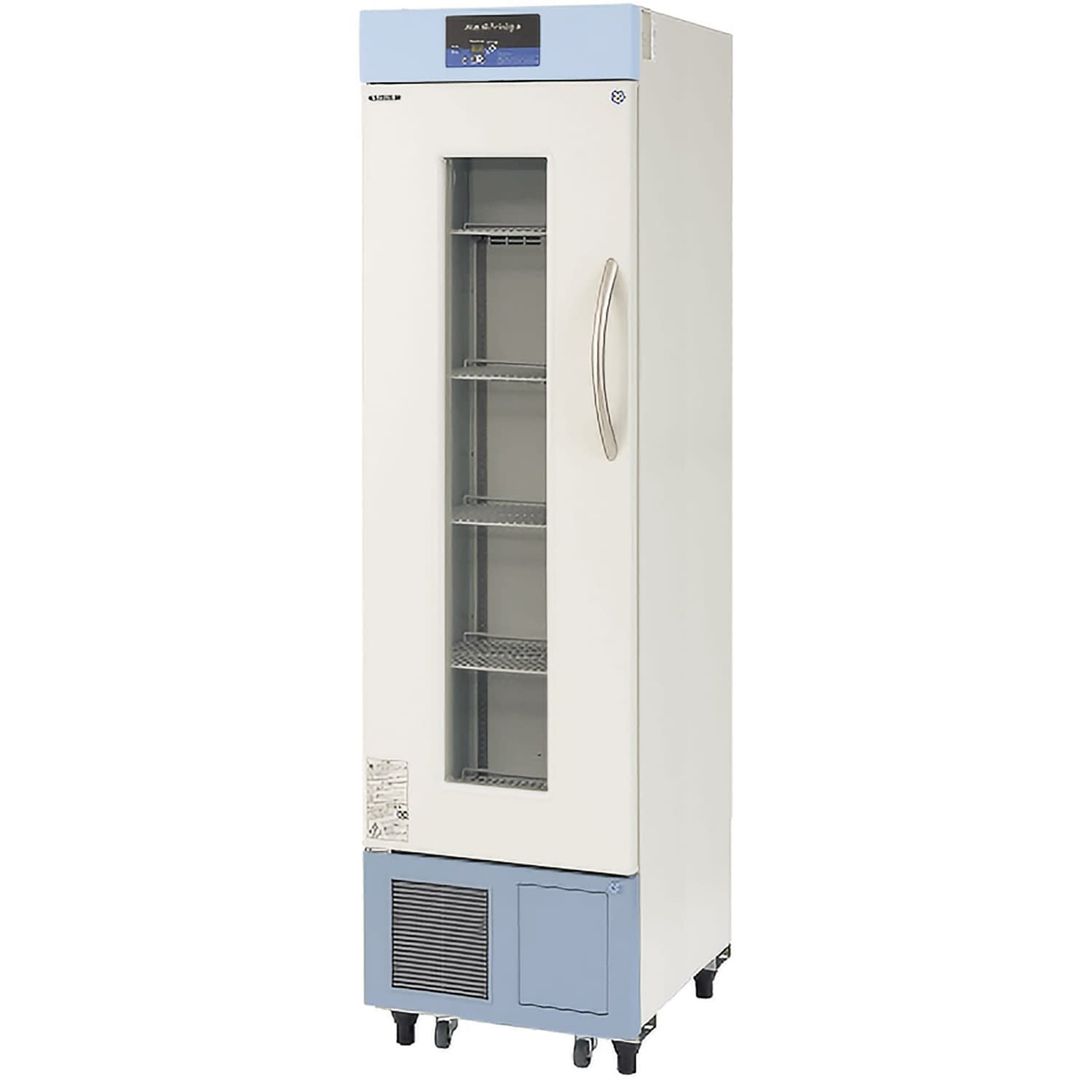 W500で省スペースで設置可能。設定温度範囲が2〜25℃と広く省エネ性が高いHCモードと厳密な温度管理が必要な医薬品保管に最適なHighControl(HC)モードと切替が可能。環境に配慮したノンフロン冷媒採用。容量：303L カラー：アイボリー(標準色) 製品サイズ：W500×D650(748)×H1870mm 内寸：W420×D485×H1347mm 本体重量：88kg 耐荷重：50kg（棚網1枚あたり）kg 区分：付属品 付属品名もしくは構成品セット内容：棚網×5枚、鍵 温度設定：+2〜＋25℃(EC)/+3〜＋5℃(HC) 消費電力：152/131W 電源の種類：単相100V 個装入数：1台松吉医科器械｜総合カタログ｜医療・介護・ドクター・ナース