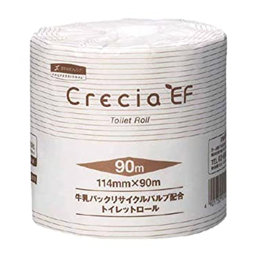 クレシアEF トイレットロール 10101（90M・シングル）80個 医療 看護 クリニック 病院 日本製紙クレシア
