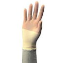 ●手にやさしい合成ゴム製手袋です。●あらゆる種類の症例で使用可能な設計です。●手袋の内側は、手荒れを防止する成分を配合しています。●袖口のめくれあがりを防止する加工を施しています。●親指や手のひらの動きを邪魔せず、疲労を感じさせない、手の解剖に基づくデザインです。●γ線滅菌済。●カラー：クリーム●サイズ：8.5●入数：50双●材質：ポリイソプレン（PI）ニューセラ?エモリエントコーティング承認・認証番号229ADBZI00090000松吉医科器械｜総合カタログ｜医療・介護・ドクター・ナース