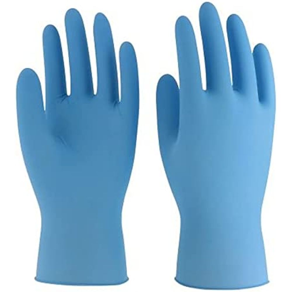 作業用手袋 ニトリル使いきり手袋粉付 991（ブルー）100枚 エステートレーディング S 病院 医療 看護 クリニック