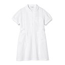 パフスリーブワンピース 861337-001(ホワイト) アイトス 6L 病院 医療 看護 クリニック