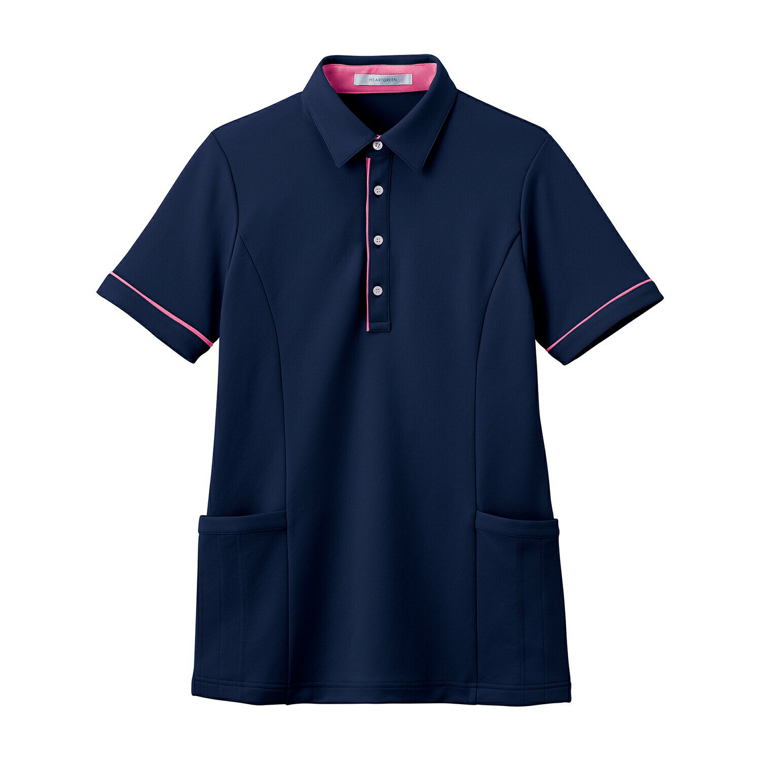 半袖ロングポロシャツ 男女兼用 HSP004-2 スターリーナイト　SS 介護ユニフォーム 25-2429-00 カーシー..