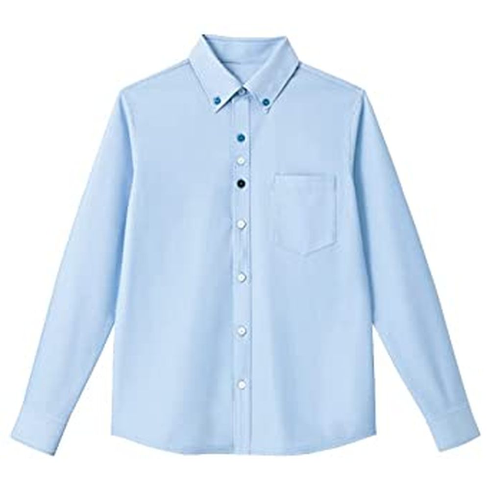 長袖ニットシャツ HM2418-6（ソラ） カーシーカシマ L 病院 医療 看護 クリニック