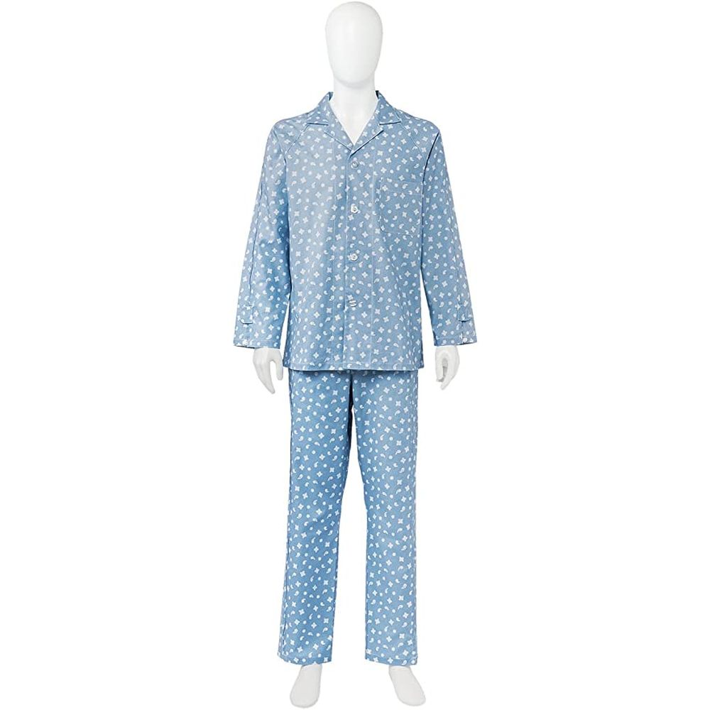 ソフトケアパジャマファスナー付紳士 104463（M）ペイズリー 医療 看護 クリニック 病院 竹虎ヒューマ..