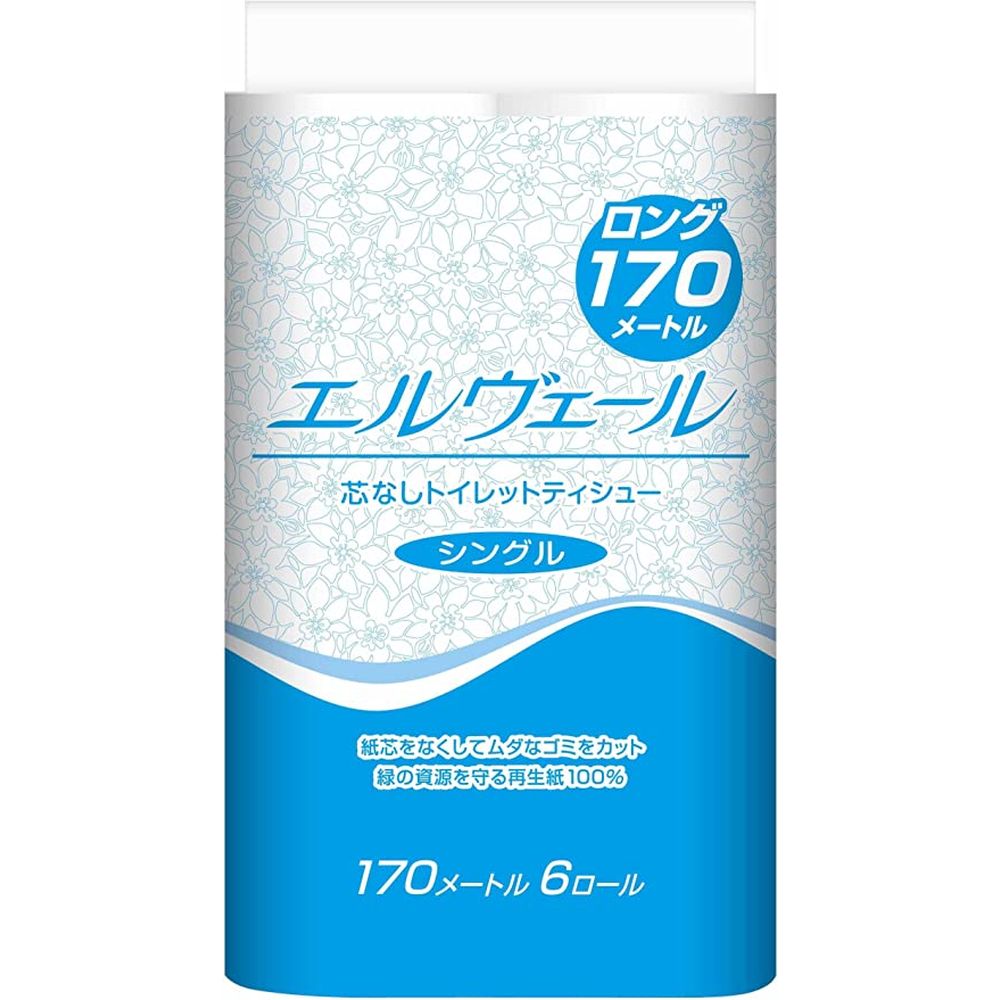 エルヴェール トイレットティッシュ 723282（170MX6巻） エリエール 病院 医療 看護 クリニック