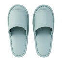 レザー風外縫いスリッパ 540568 26.5CM グリーン 25-3220-04 テンダイ 40セット