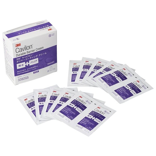 【12箱セット・国内正規品】3M キャビロン ポリマーコーティングクリーム パウチタイプ 3392GS 2g 20パ..