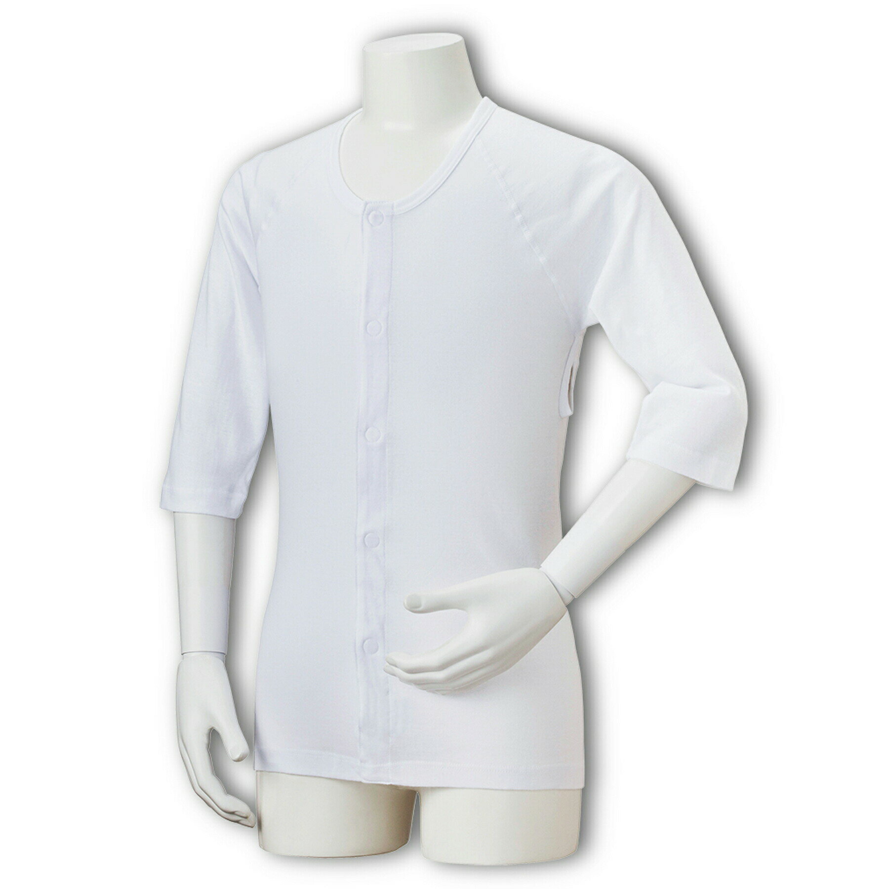 ソフラ肌着ライト（男女兼用）7分袖　104153(Mサイズ) 竹虎 介護 病院 施設