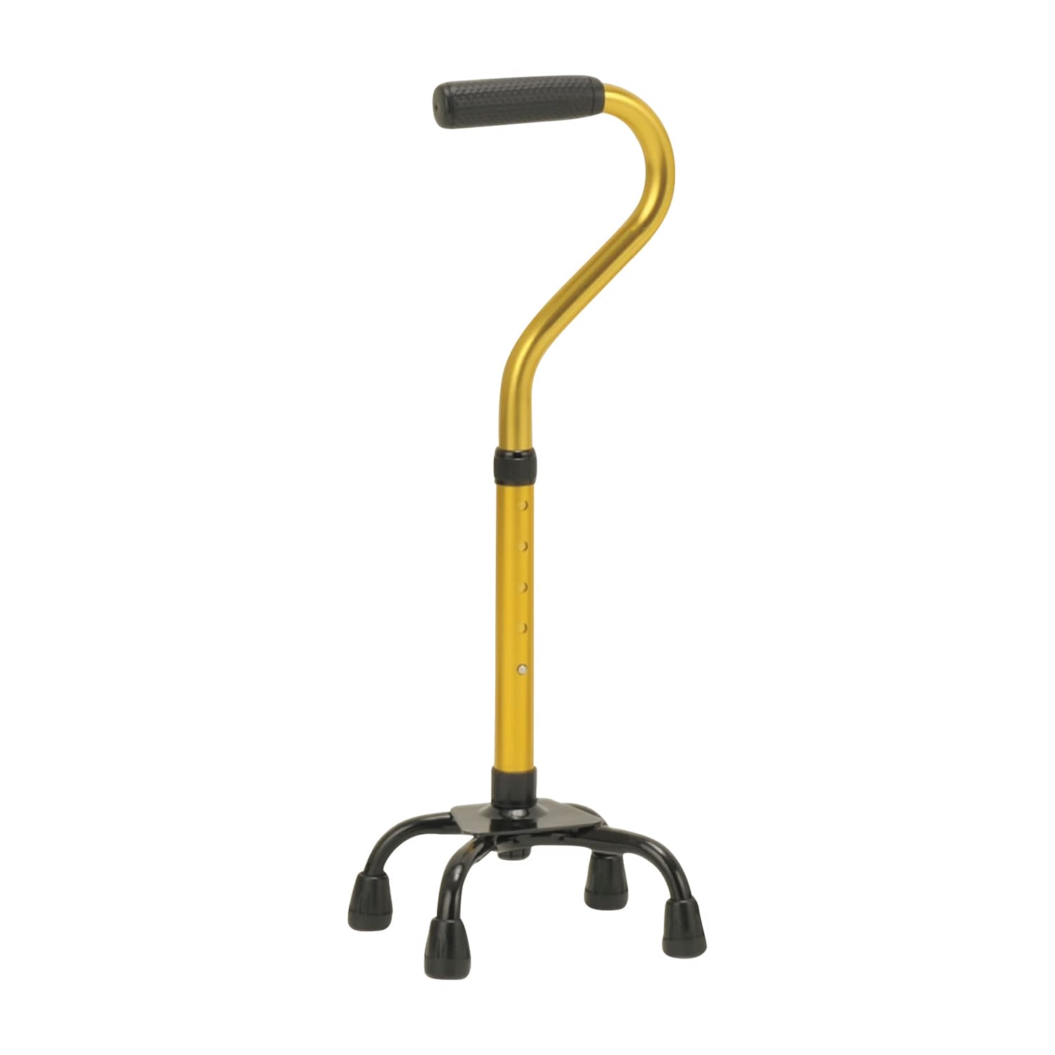 スワン型クォードケイン SQ-301S(ゴールド) 1本 クリスタル産業 25-4970-00 杖 松葉杖 松葉杖用パッド..