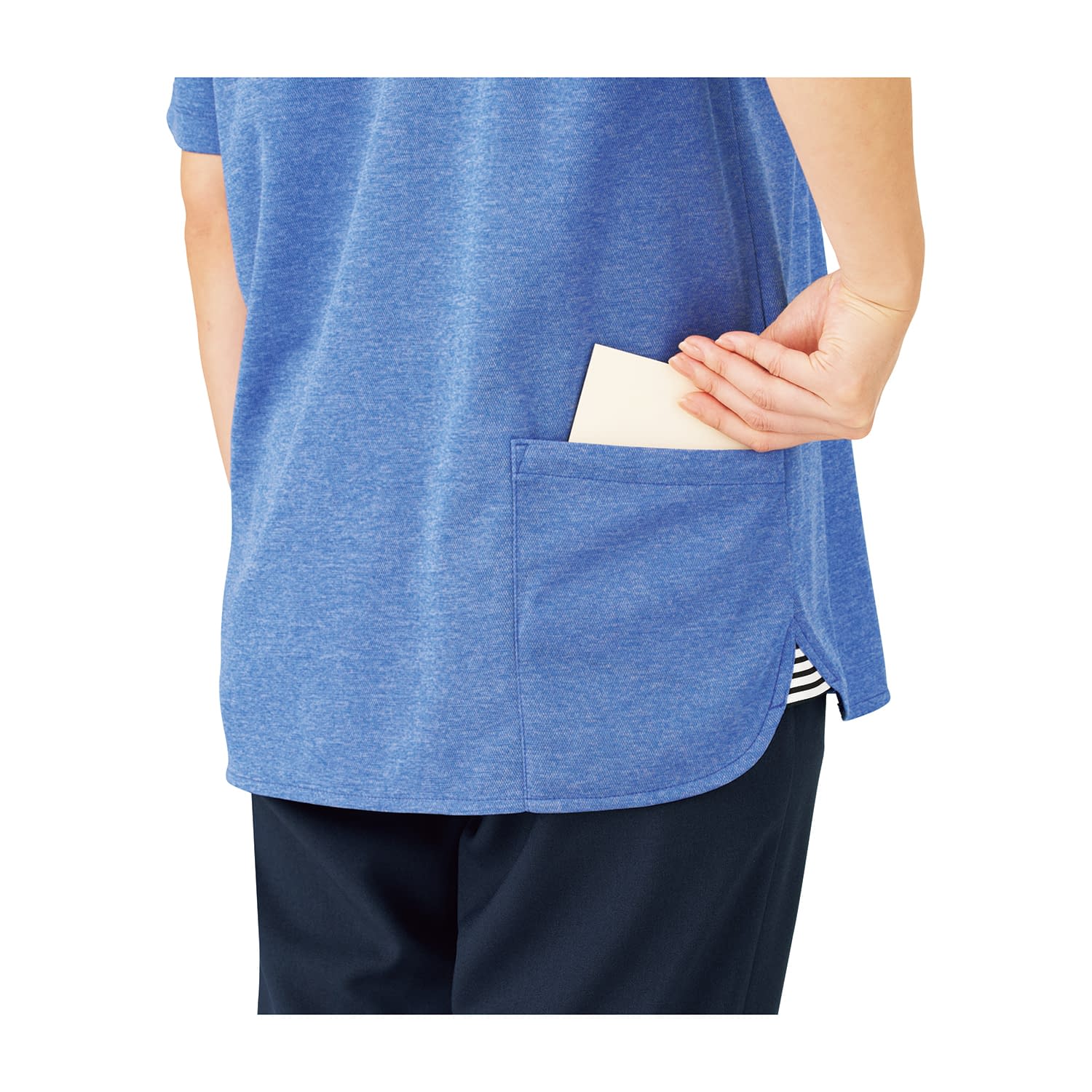 介護・看護用ポロシャツ フィーカポロ HSP017-6(レイクブルー) 1枚 カーシーカシマ レイクブルー サイ..