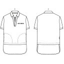 介護・看護用ロングポロシャツ HSP018-2(ナイトスカイネイビー 1枚 カーシーカシマ ナイトスカイネイビー サイズS25-6535-0002 介護ユニフォーム ケアウェア エ