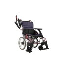 車いす(自走用)ウェイビットループラ WARP16-40-M 1台 カワムラサイクル カラーファブリック25-4703-0001 車いす 自走用 自動ブレーキ付
