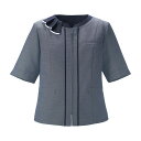 ひんやりオーバーブラウス ESA890-2(ネイビー) 1枚 カーシーカシマ ネイビー サイズ11号25-6576-0004 事務服 ジャケット