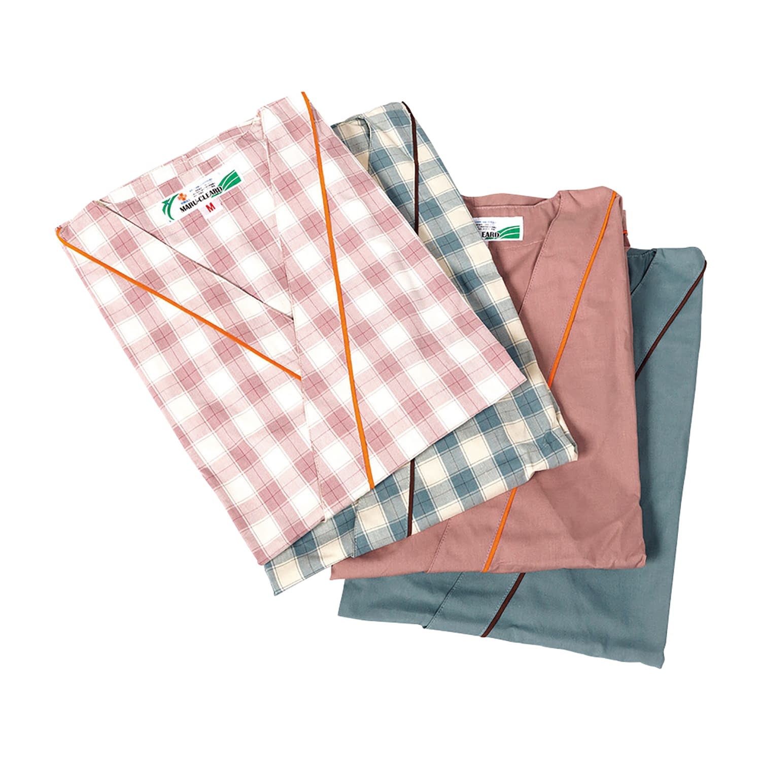 寝巻き(セパレートタイプ) NO．0730(S)ムジピンク 1個 特殊衣料 無地ピンク 25-4699-00 患者衣 ねまき