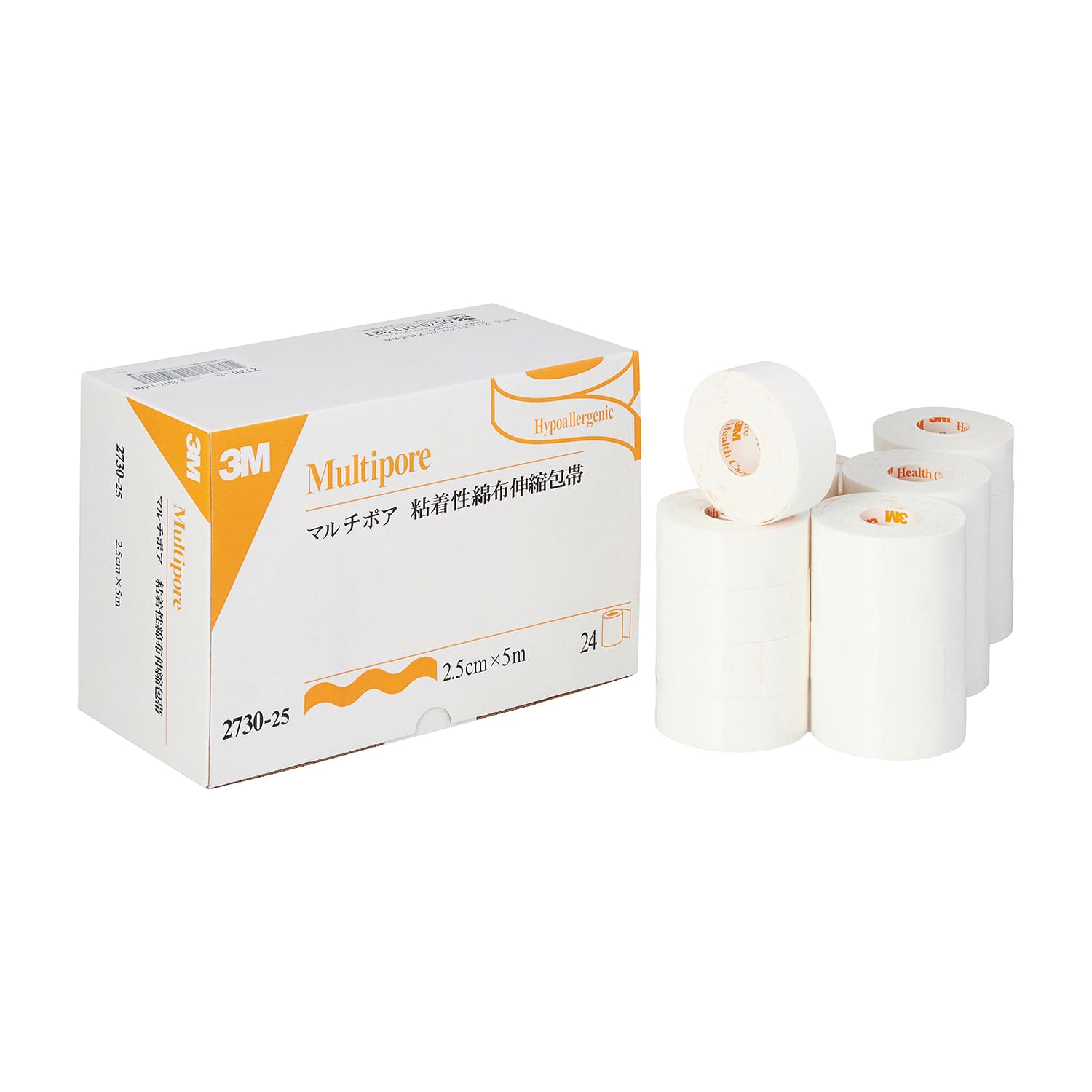 【国内正規品】3M マルチポア 2730-25(25MM)24カン 1箱 スリーエムジャパン 24-5517-01 粘着包帯 滅菌機能 ポリウレタン 傷ケア バンドエイド 衛生材料 不織布 使い捨て 滑り止め 粘着力 敏感肌 医療用品