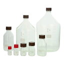 耐熱ねじ口びん(メジュームびん) 500ML(10ホン)アカキャップツキ 1箱 柴田科学 25-5524-05 ねじ口びん 試薬瓶