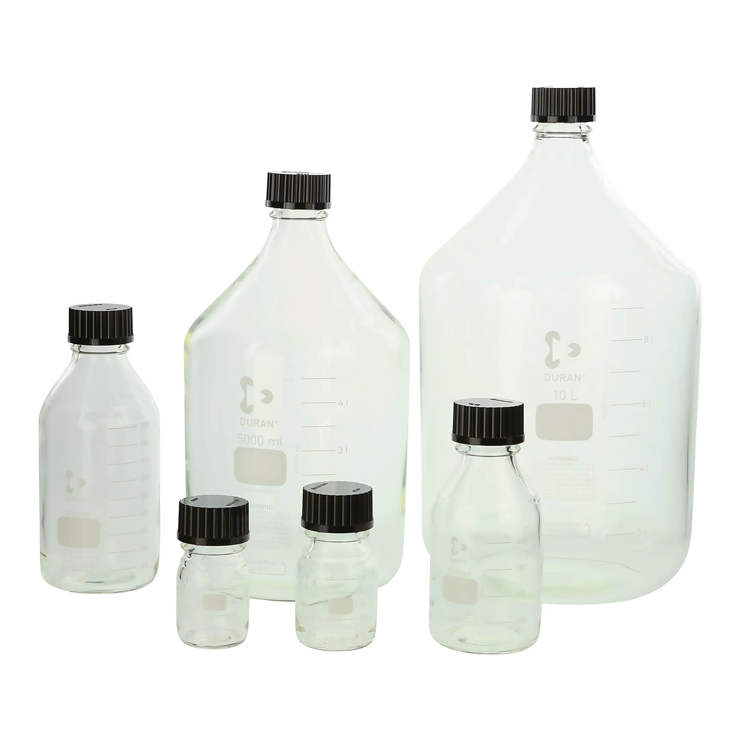 耐熱ねじ口びん(メジュームびん) 1000ML(10ホン)クロキャップ 1箱 柴田科学 25-5522-05 ねじ口びん 試薬瓶
