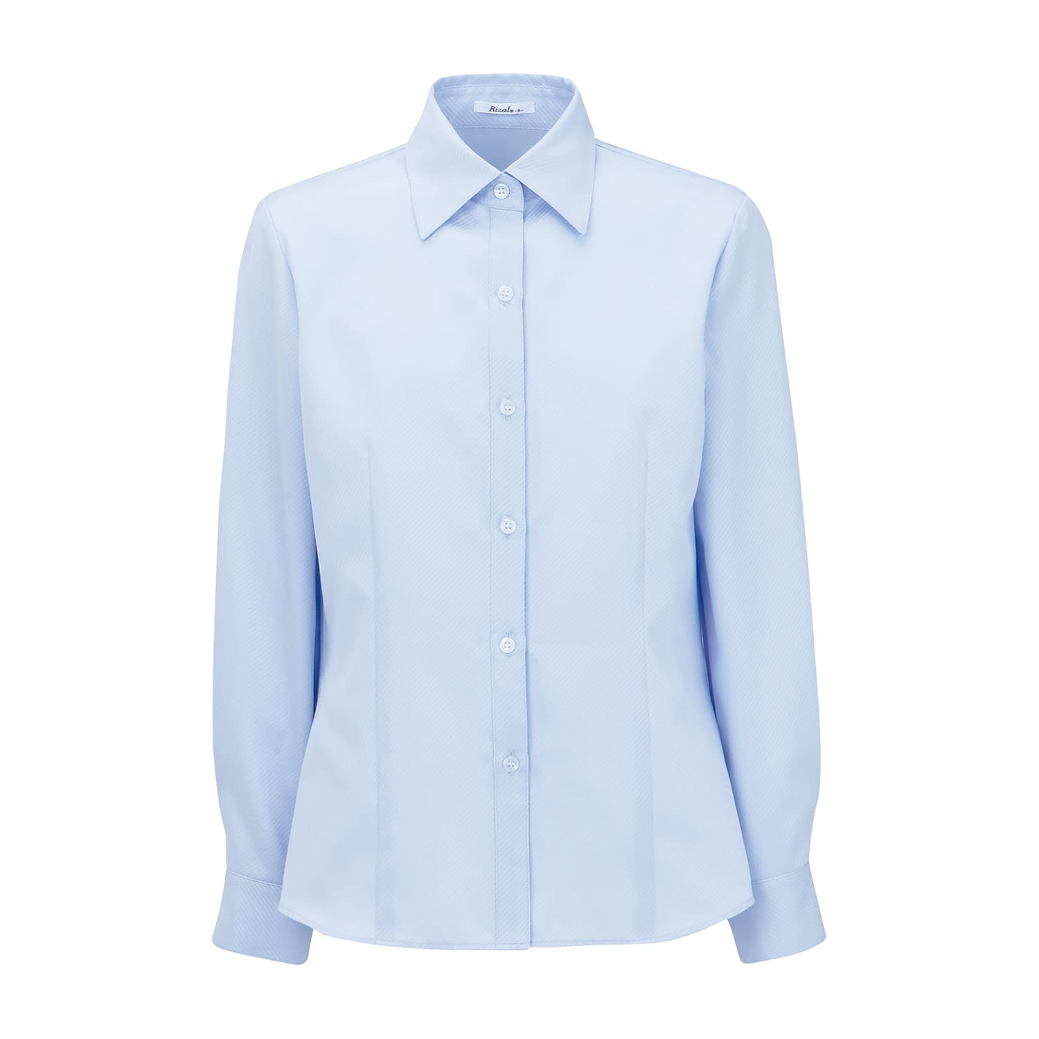 長袖ブラウス RB4136-6(21G)ブルー 1枚 ボンマックス ブルー 25-6586-08 事務服 ブラウス 事務服