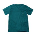 Leeユニセックススクラブ LMS49001-4(XL)グリーン 1枚 ボンマックス グリーン 25-6504-09 診察衣 スクラブ 男女兼用 ナースウェア