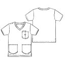 Leeユニセックススクラブ LMS49001-8(L)ネイビー 1枚 ボンマックス ネイビー 25-6504-18 診察衣 スクラブ 男女兼用 ナースウェア