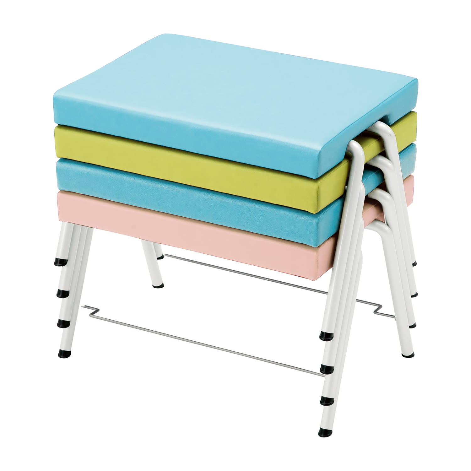 スタッキングスツール GS-W60(ペールイエロー) 1台 ノーリツイス ペールイエロー 25-7372-00 イス ロビ..