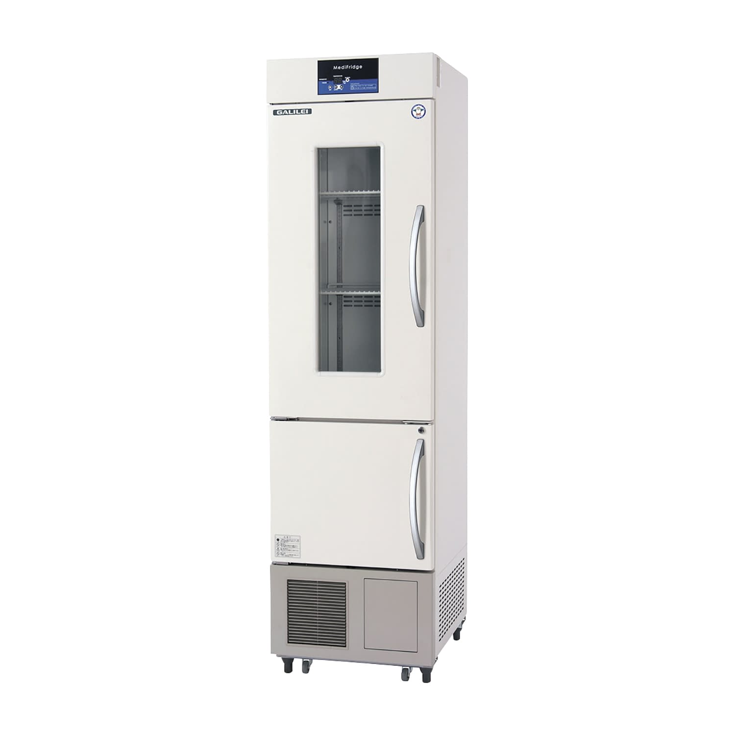 薬用冷凍冷蔵庫 FMS-F155GSX(62／174L) 1台 フクシマガリレイ アイボリー(標準色) カラーオレンジ25-5515-0004 保冷庫 検査室 薬用保冷庫