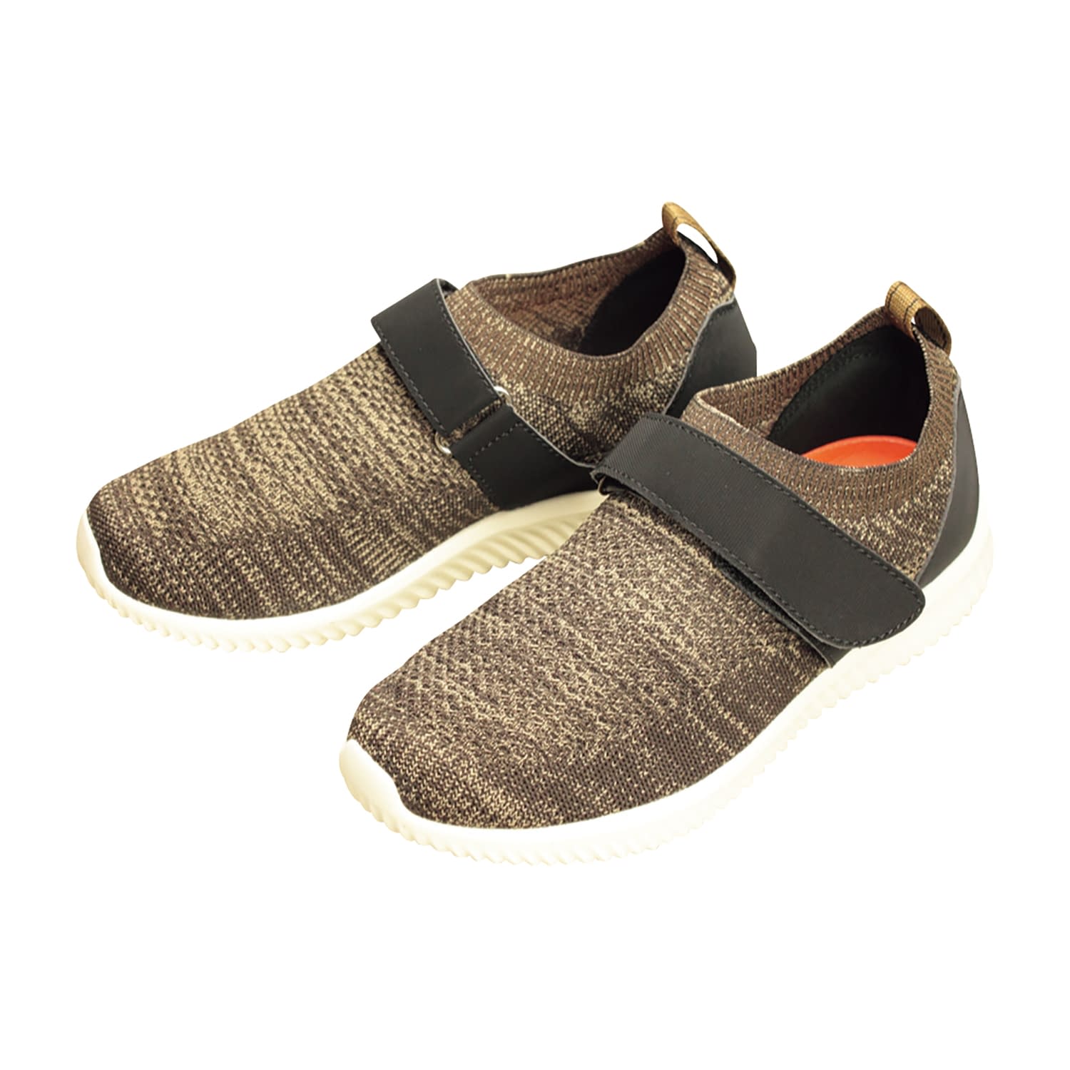 SaiSaiストレッチスニーカー WG110(4L)ブラウン 1足 マリアンヌ ブラウン 25-5802-17 くつ リハビリシューズ シューズ リハビリ