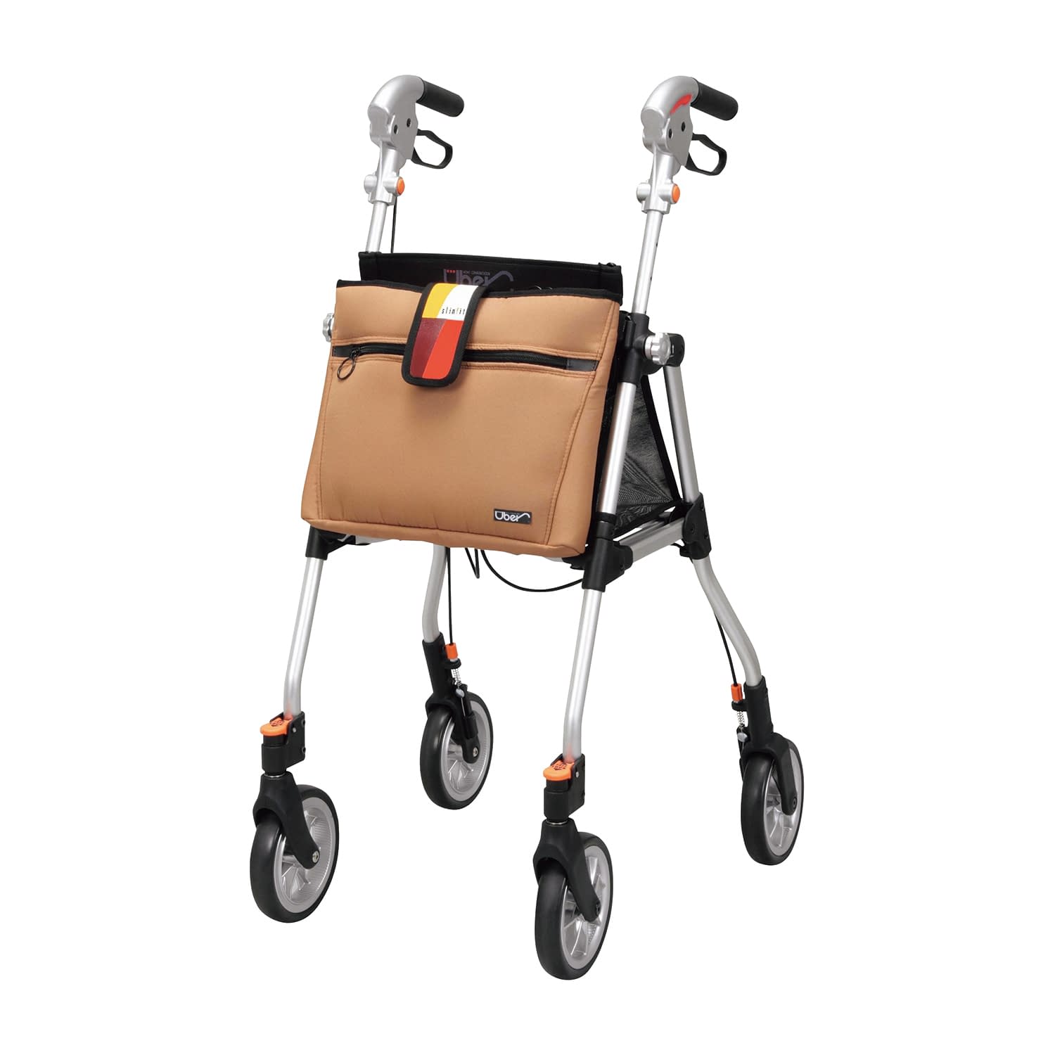 スリムフィット歩行車(スタンダード) SL-0470(キャメル) 1台 ユーバ産業 キャメル 25-4957-02 歩行補助..