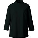 七分袖ハイネックカットソー(レディス 3L NWT023-10(ブラック)
