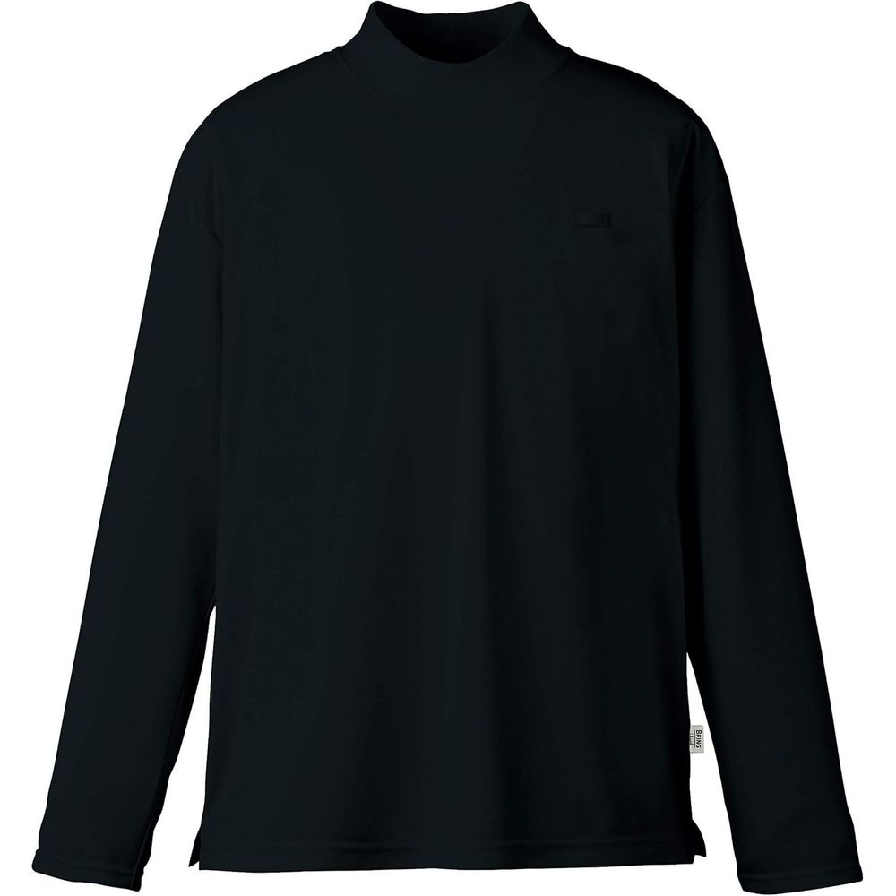 長袖ハイネックカットソー(メンズ用) LL NWT024-10(ブラック)