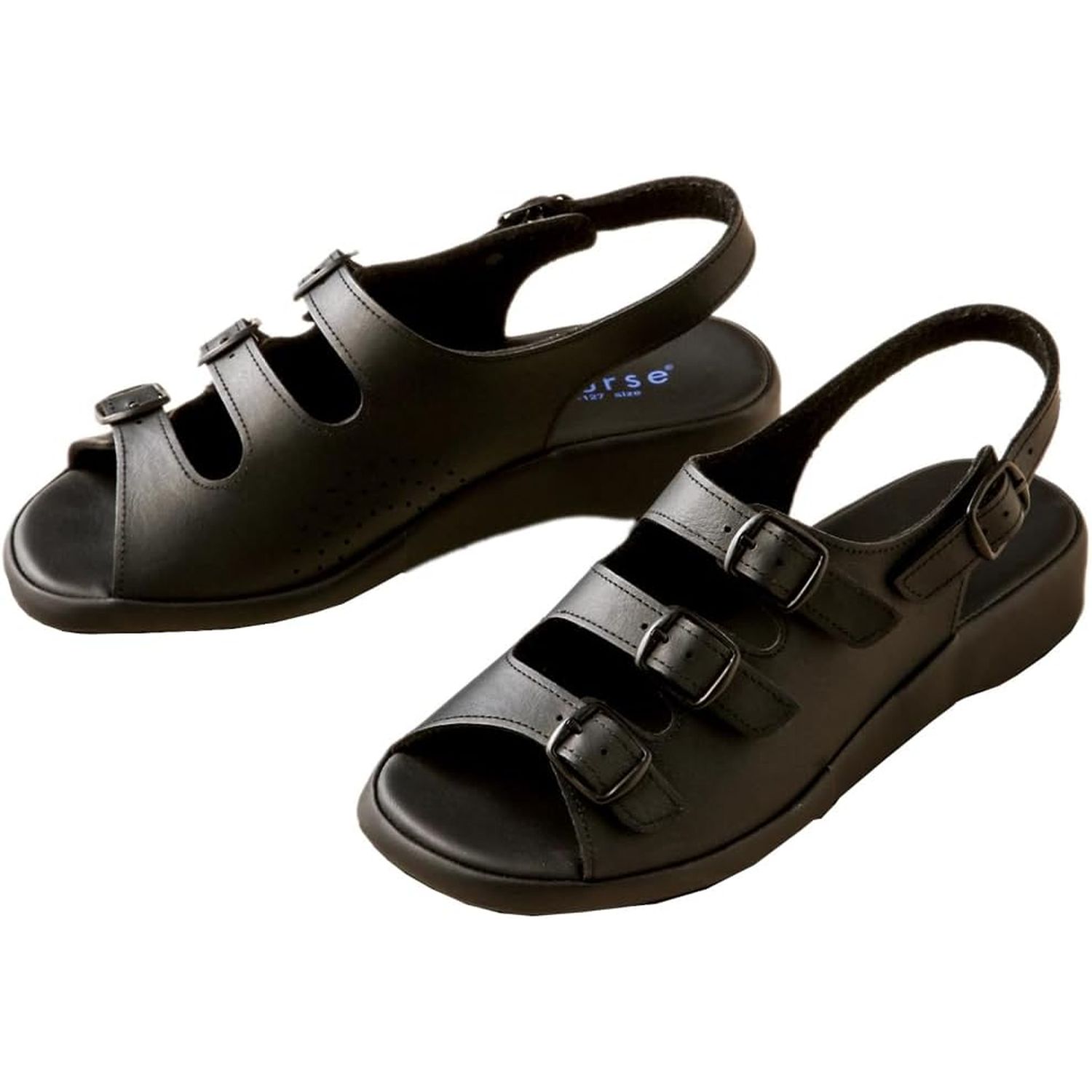 ナースサンダル コンフォート 23-7578-1007 4L(27．0〜27．5cm) 271-6(ブラック)