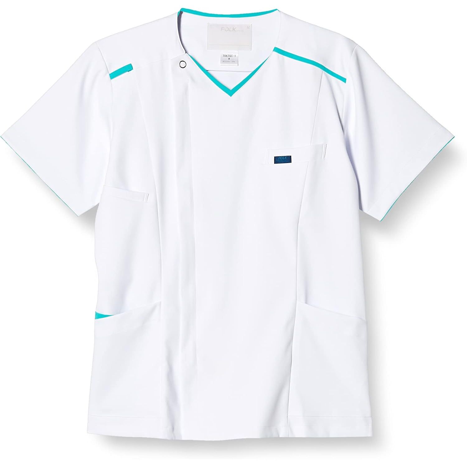 メンズジップスクラブ S 7067SC-1(ホワイトXエムグリ-