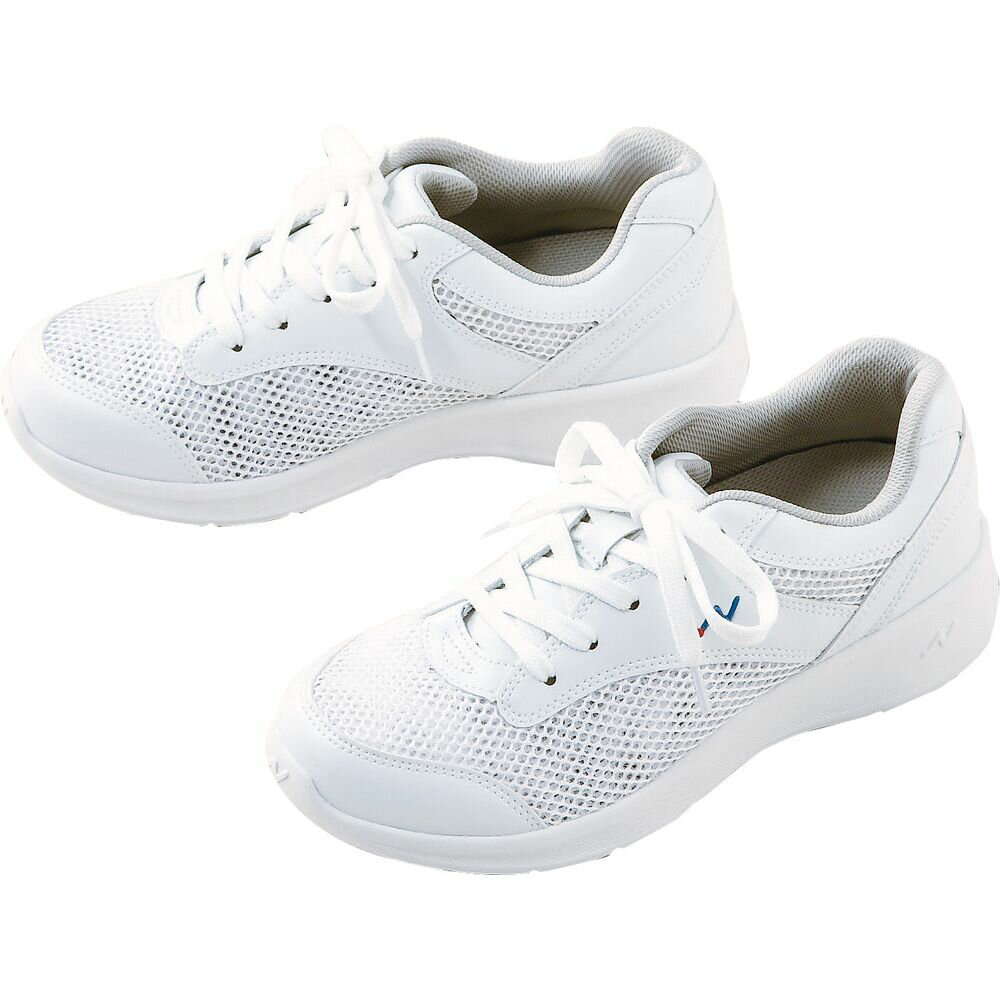 ナーススニーカー F4966 ホワイト 富士ゴムナース ナースシューズ 医療現場 介護靴 ウォーキング 散歩 ..