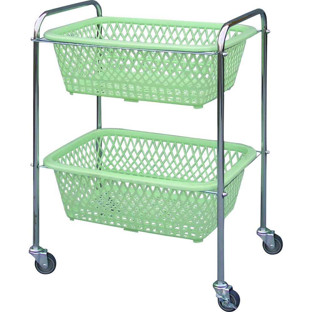 脱衣カゴ 2段・キャスター付 W500XD340XH670MM 三和化研工業 脱衣カゴ 02-2580-01 バスルーム収納 洗濯..