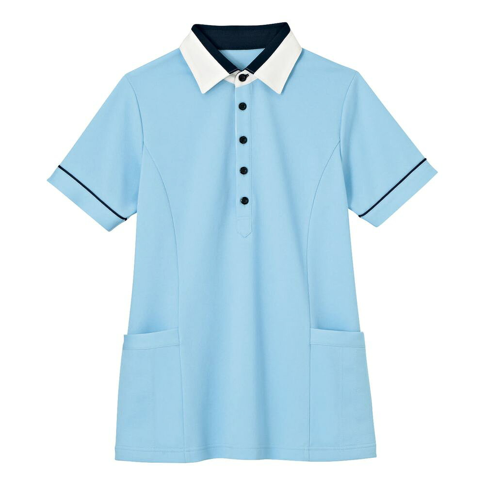 半袖プルオーバー（男女兼用）LL HM2449-6（ソラ） 24-8152-0305 松吉医療総合カタ...
