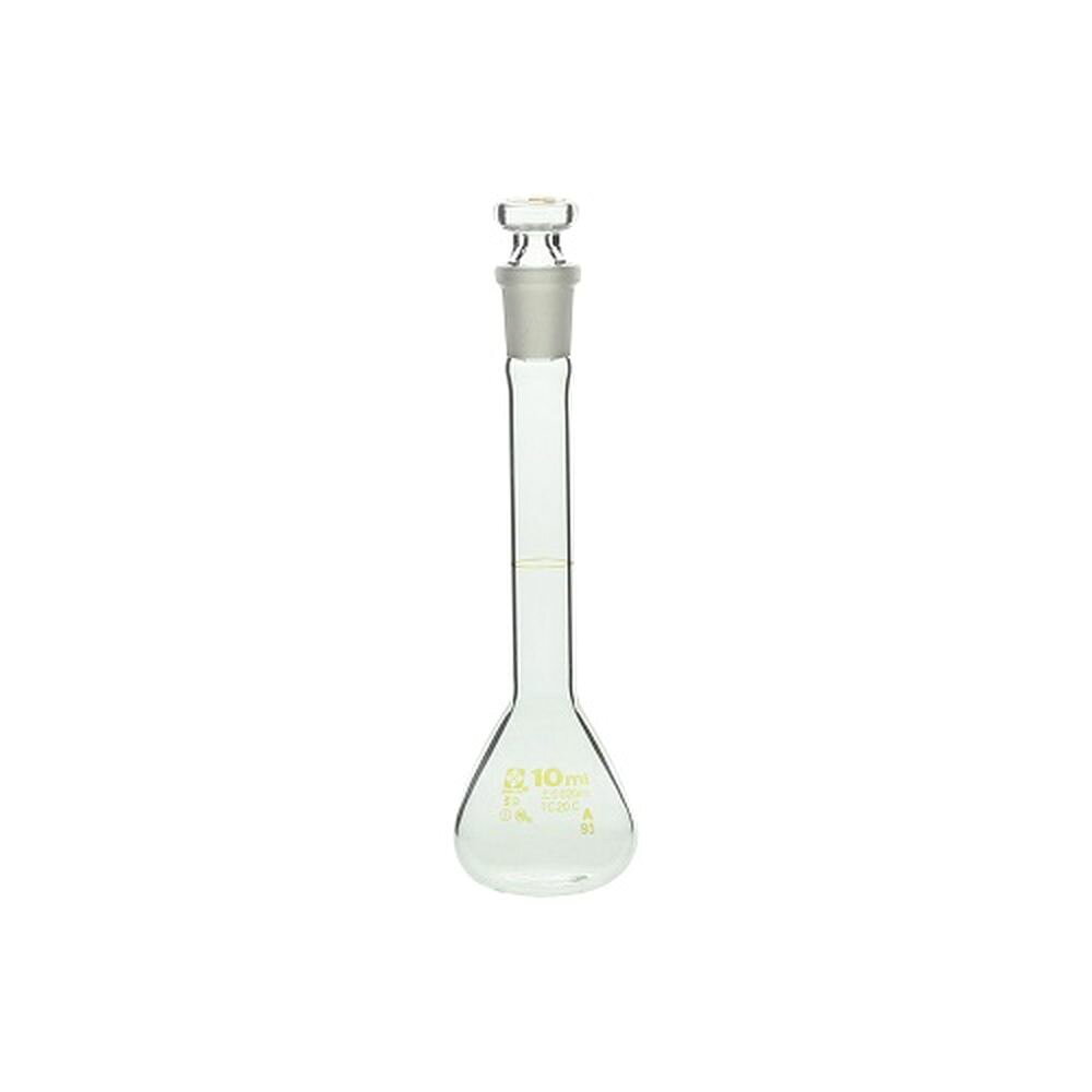 柴田メスフラスコ（ガラス製）茶目盛 10ML（020060-10） 24-9026-01 松吉医療総合カタログ｜マツヨシ
