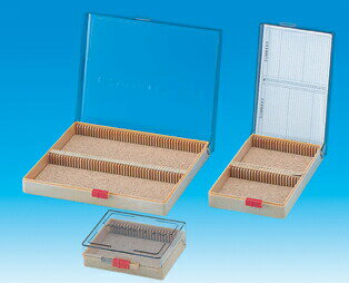 プレパラートボックス 透明蓋 50枚用 PB-50K