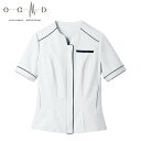 ●住商モンブランのナースジャケット。●オサレカンパニーとのコラボレーションブランド「O.C.M.D」商品。●アシンメトリーなデザインでやや着丈を短めに設定し、脚長効果のあるジャケット。●小物の出し入れがしやすい両脇ポケット付き。●胸元スナップ付きのフロントファスナーはめくれを防ぎ、襟元の形をきれいにキープ。●生地は、制菌・吸汗・制電・防汚機能付き。●サイズ=着丈56cm、胸囲92cm、肩幅38cm、袖丈23cm●材質=ポリエステル100％●材質機能=制菌、透け防止、吸汗、制電、防汚松吉医科器械｜総合カタログ｜医療・介護・ドクター・ナース