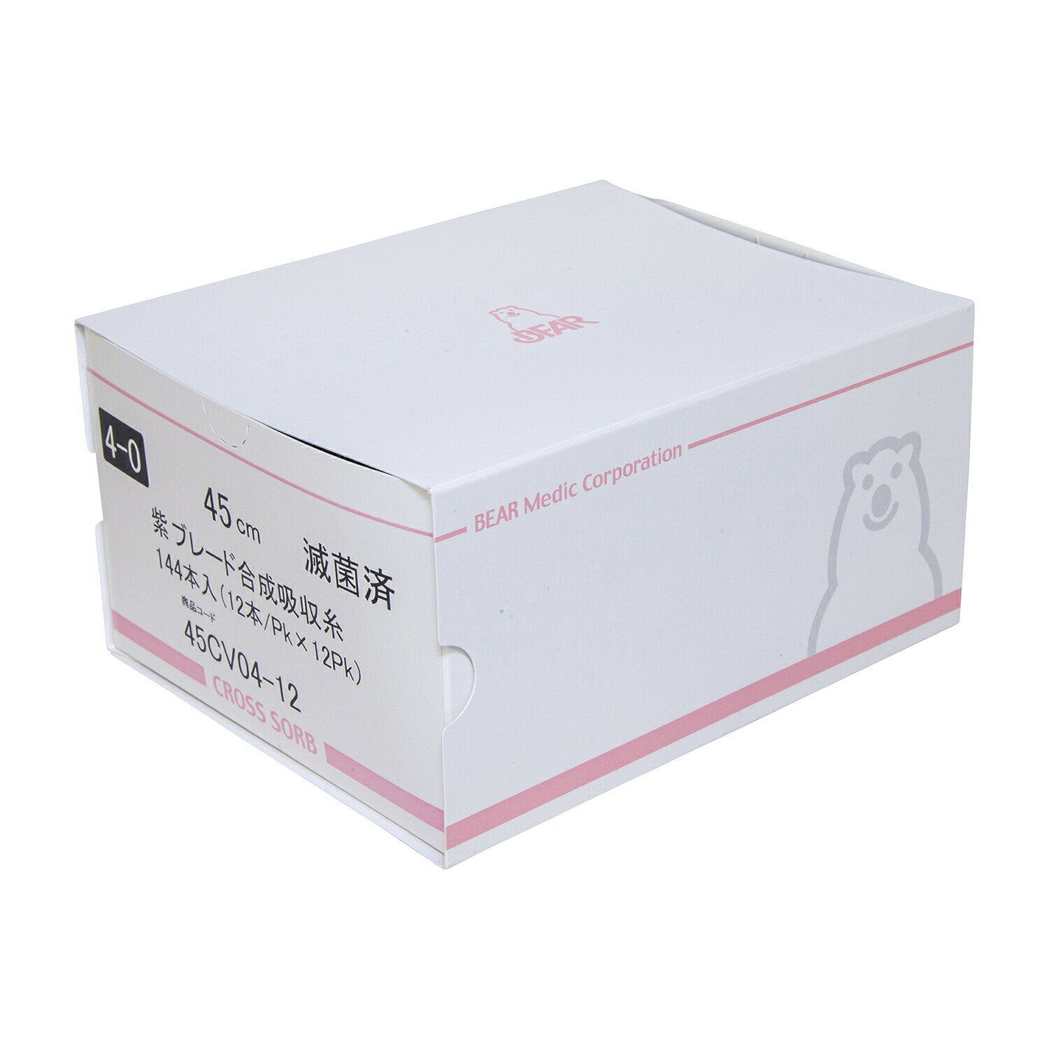 クロスソープ切糸合成吸収糸 45CV01-12 3ホンX12フクロ 縫合糸 25-2302-08 ベアーメディック