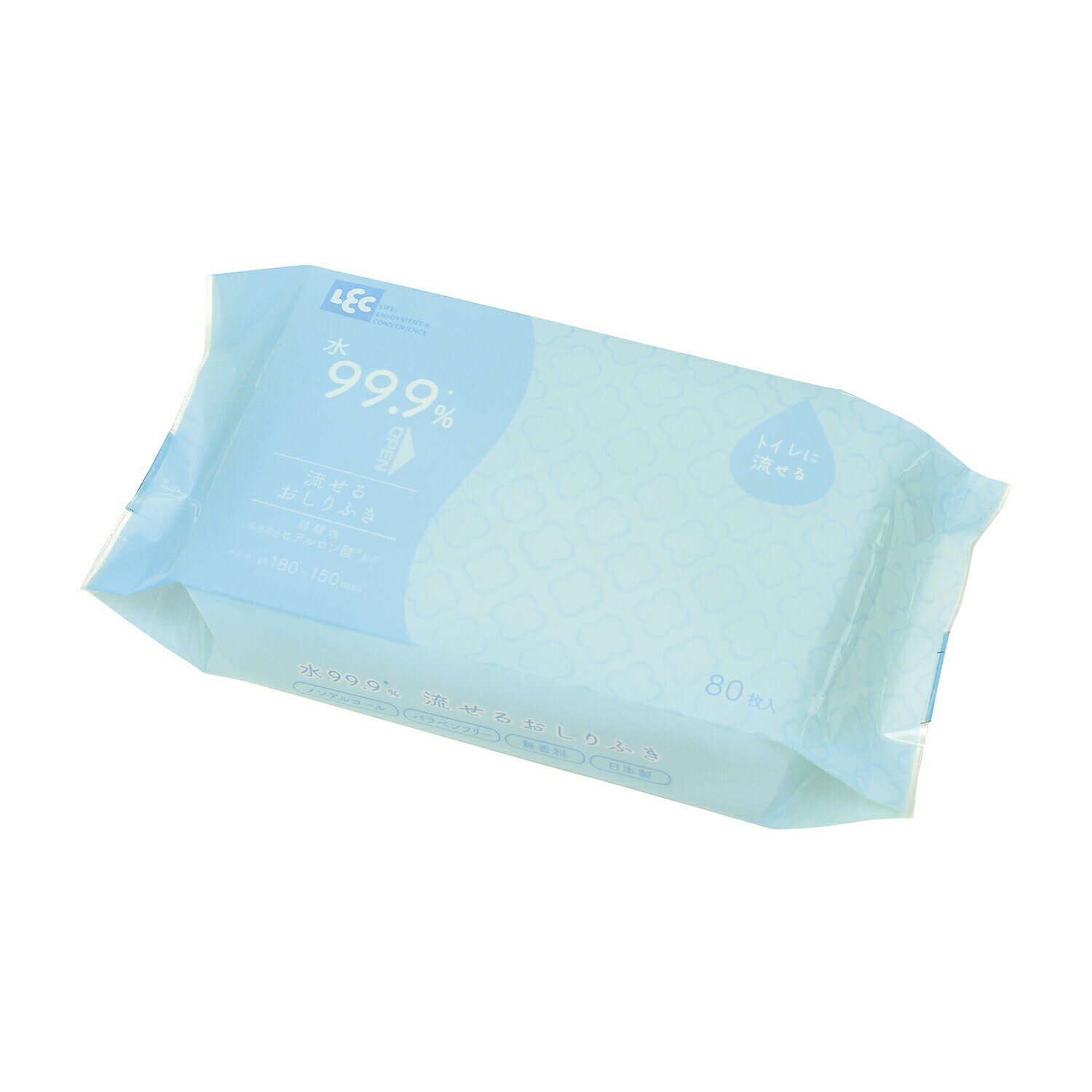 NC水99．9流せるおしりふき80 E90533 80マイ 25-3248-00 レック ベビーケア ...