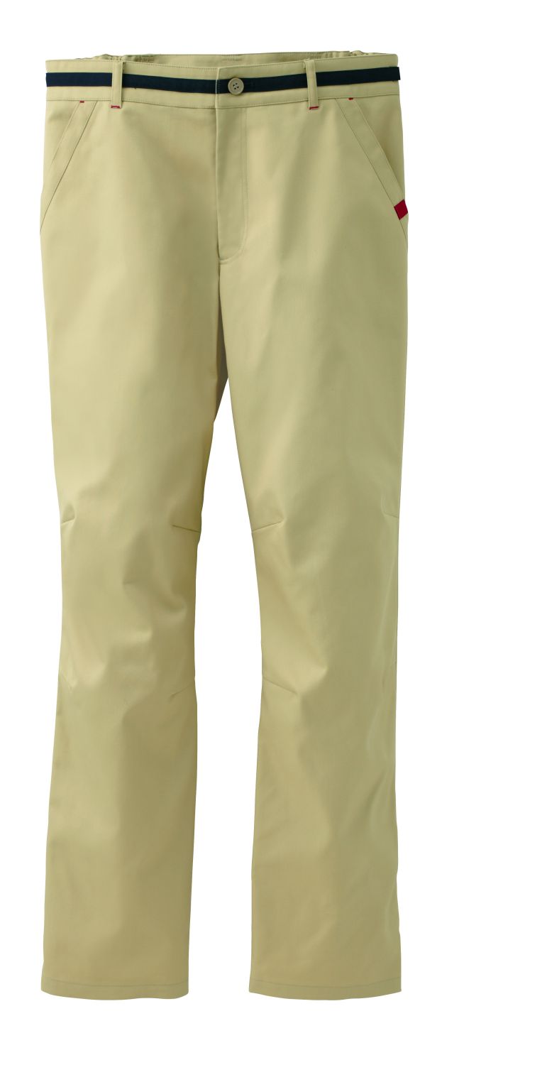 ●しゃがむ動きに加え、低い姿勢での仕事に焦点！●ベルトをしているかのような身だしなみも美しいウエストデザイン。●カーブベルト＋ウエストゴム仕様はリラックス度抜群。●丈詰めしないでも着れるロールアップデザイン。●（サイドテープがおしゃれポイン...