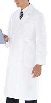 KAZEN（カゼン）　メンズ診察衣W型長袖　115-20（ホワイト）　L
