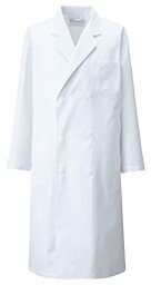 KAZEN（カゼン）　メンズ診察衣W型長袖　115-70（ホワイト）　S