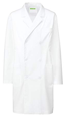 KAZEN（カゼン）　メンズ診察衣W型ハーフ丈　REP205-10（ホワイト）　3L