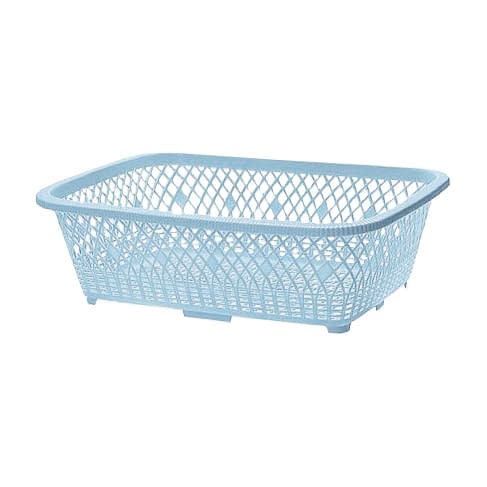 脱衣カゴ（中）カゴのみ ブルー W510XL370XH160MM 1個 タンゲ化学工業 24-2127-0102