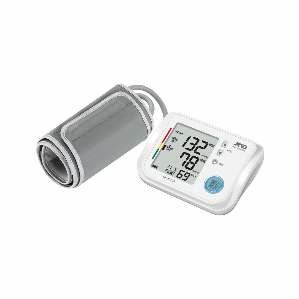デジタル血圧計 上腕式 UA-1020B 1台 エー・アンド・デイ 24-5164-00