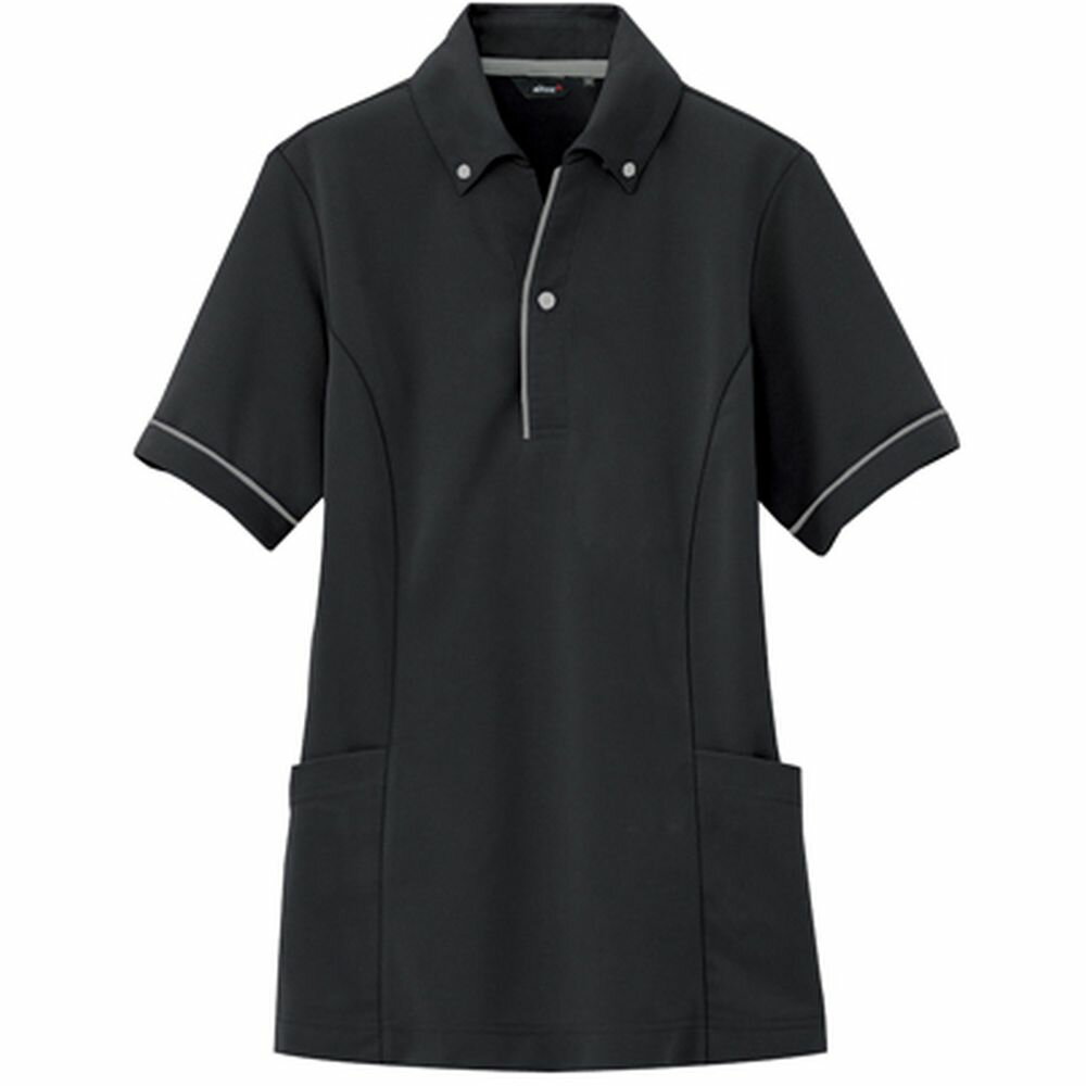 サイドポケットポロ M AZ-7668-010（ブラック） 1枚 アイトス 24-6532-0303