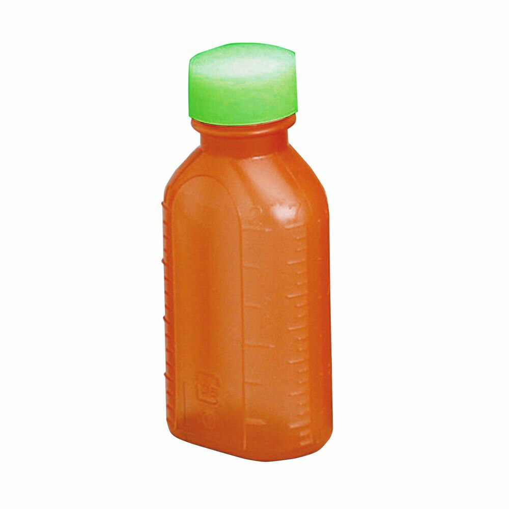 投薬瓶PPB茶（未滅菌） キャップ：緑 60CC（200ポンイリ） 1梱 エムアイケミカル 08-2860-0203