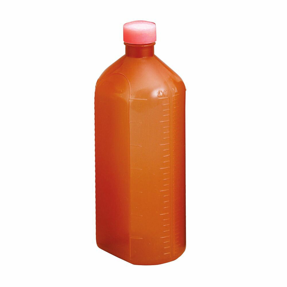 投薬瓶PPB茶（滅菌済） キャップ：赤 500CC（2ホンX25フクロイリ） 1梱 エムアイケミカル 08-2865-0605